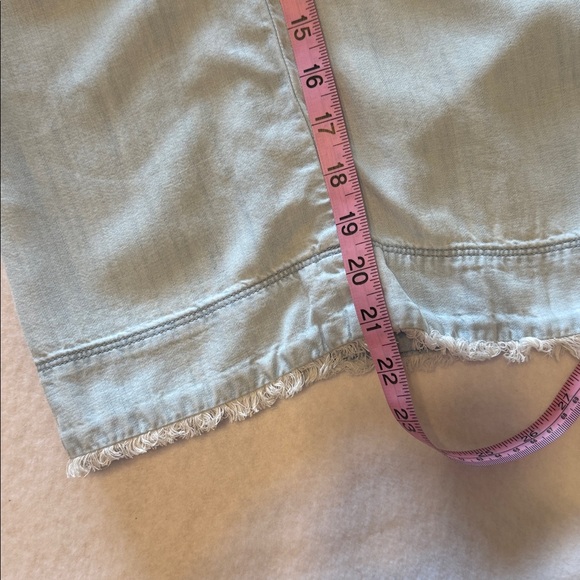 Anthropologie Cloth and Stone Cropped Wide Leg Pants. Lyocell Raw Hem Size Large - Picture 6 of 8